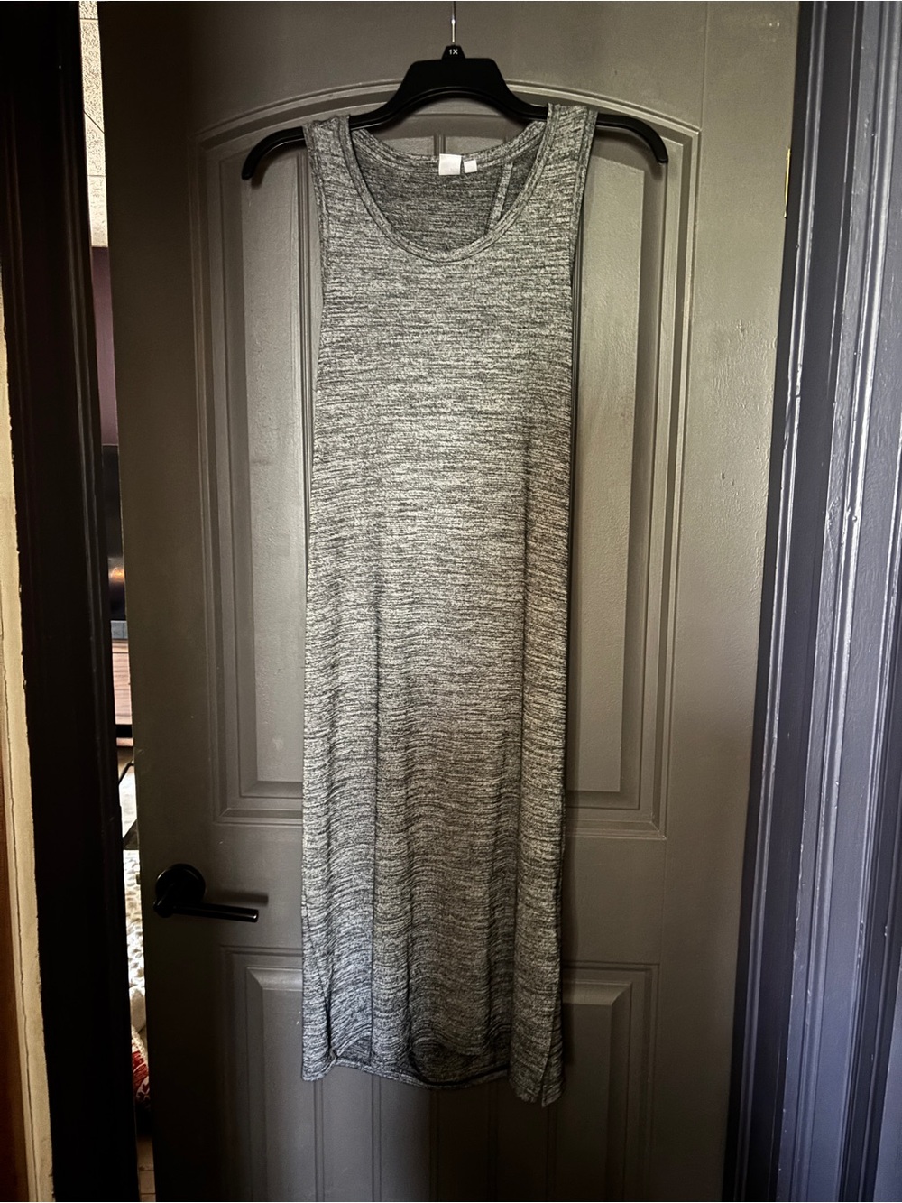 GAP Heather Gray Sleeveless Maxi Dress